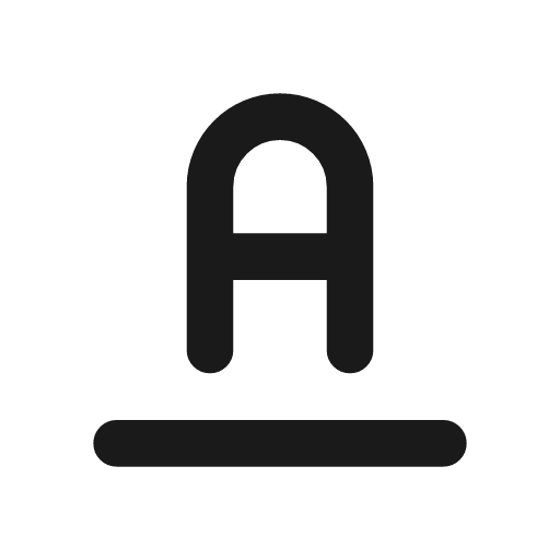 Text color icon, line style, from Tabler Icons