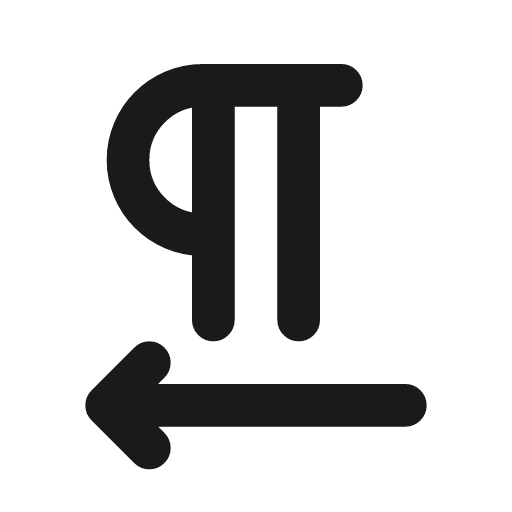 Text direction rtl icon, line style, from Tabler Icons