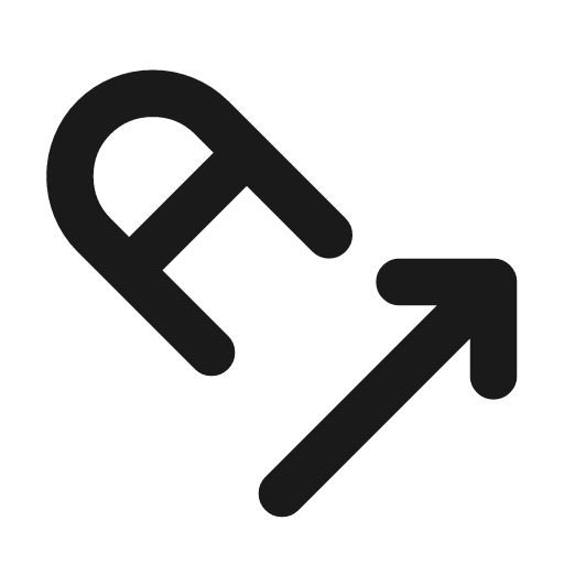 Text orientation icon, line style, from Tabler Icons