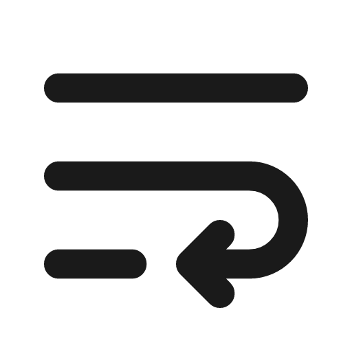 Text wrap icon, line style, from Tabler Icons