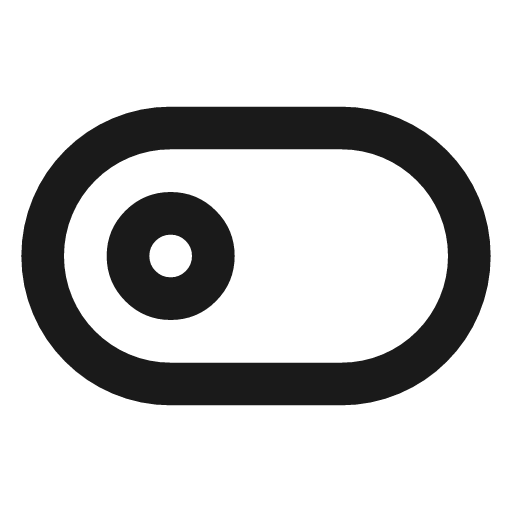 Toggle left icon, line style, from Tabler Icons