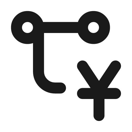 Transaction yuan icon, line style, from Tabler Icons