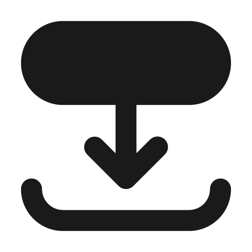 Transition bottom filled icon, filled style, from Tabler Icons