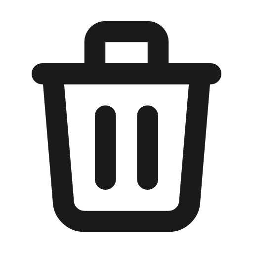 Trash icon, line style, from Tabler Icons