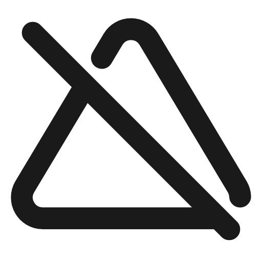 Triangle off icon, line style, from Tabler Icons
