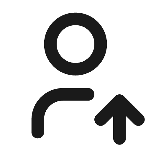 User up icon, line style, from Tabler Icons