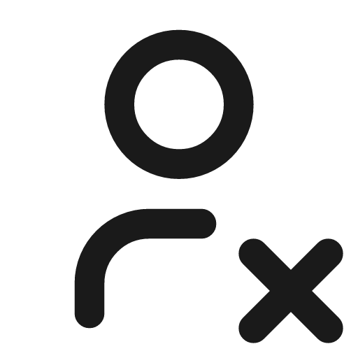 User x icon, line style, from Tabler Icons