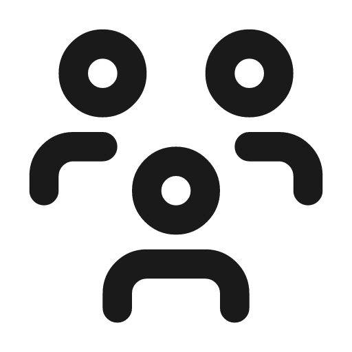 Users group icon, line style, from Tabler Icons