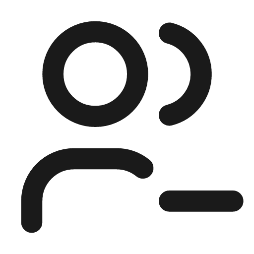 Users minus icon, line style, from Tabler Icons