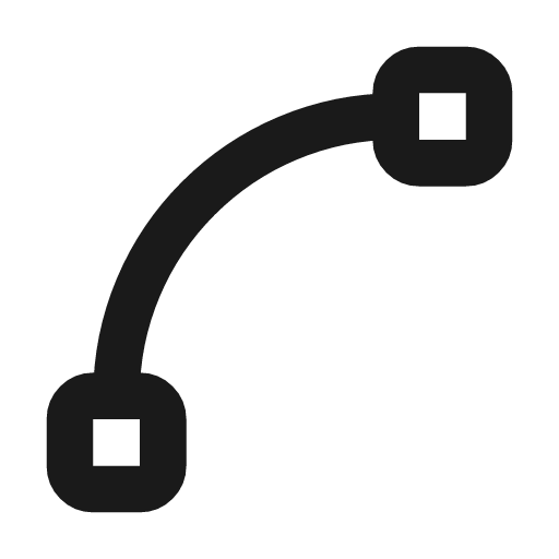 Vector spline icon, line style, from Tabler Icons