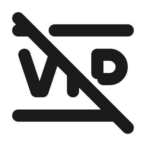 Vip off icon, line style, from Tabler Icons