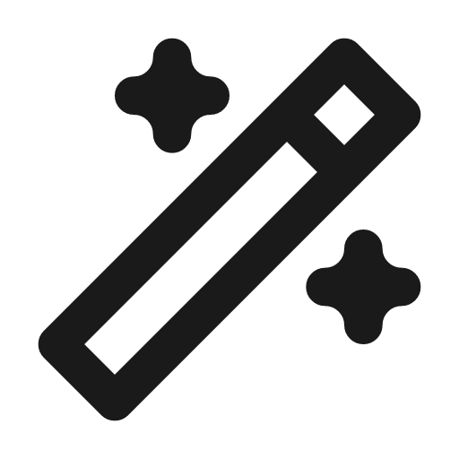 Wand icon, line style, from Tabler Icons