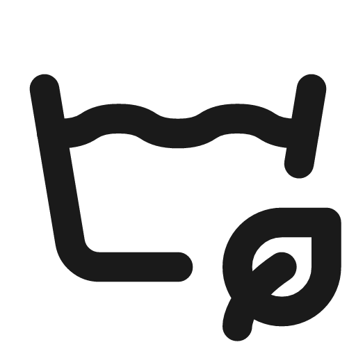 Wash eco icon, line style, from Tabler Icons
