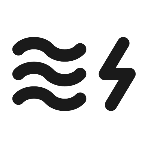 Waves electricity icon, line style, from Tabler Icons