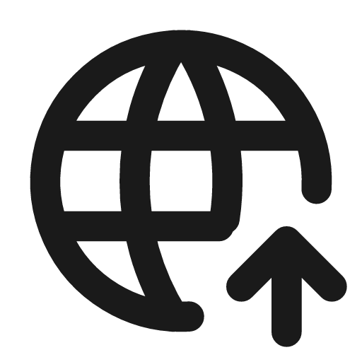 World up icon, line style, from Tabler Icons
