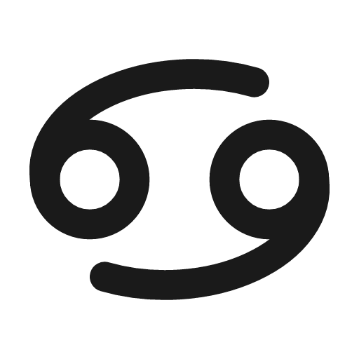 Zodiac cancer icon, line style, from Tabler Icons