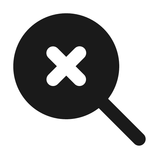 Zoom cancel filled icon, filled style, from Tabler Icons
