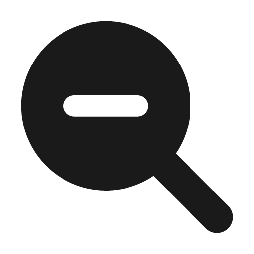 Zoom out filled icon, filled style, from Tabler Icons