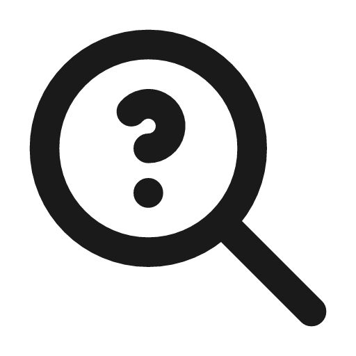 Zoom question icon, line style, from Tabler Icons