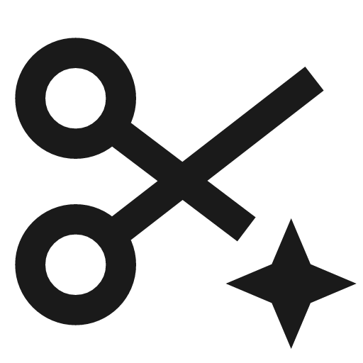 Ai cut icon, line style, from TDesign Icons