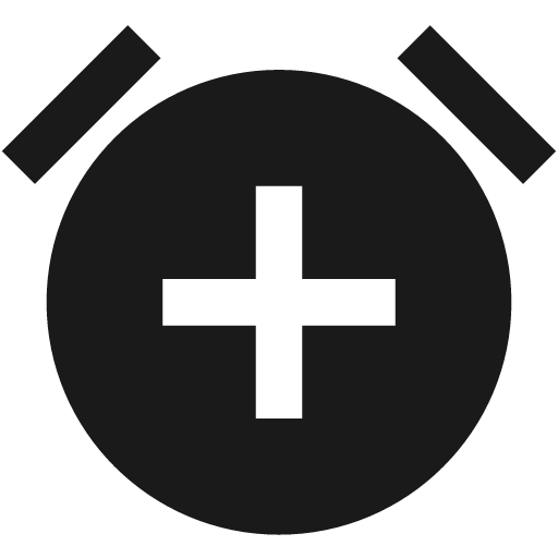 Alarm add filled icon, filled style, from TDesign Icons