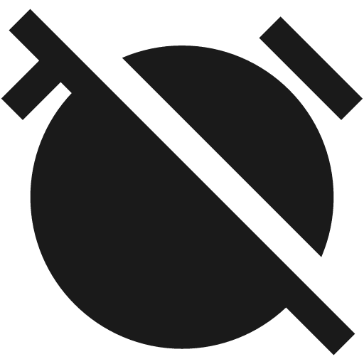 Alarm off filled icon, filled style, from TDesign Icons