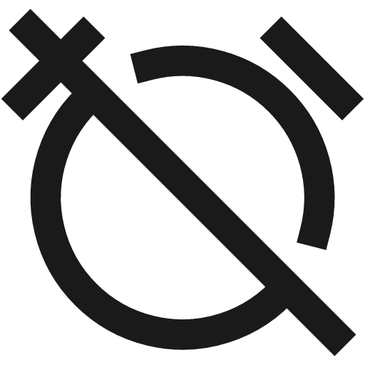 Alarm off icon, line style, from TDesign Icons