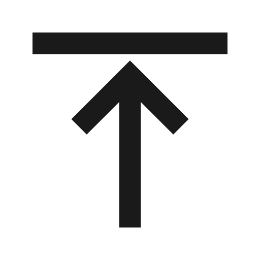 Align top icon, line style, from TDesign Icons