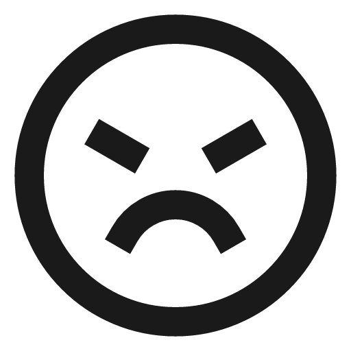 Angry icon, line style, from TDesign Icons