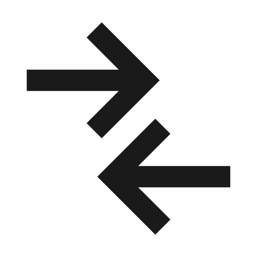 Arrow left right 2 icon, line style, from TDesign Icons