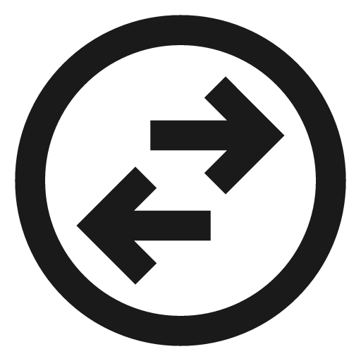 Arrow left right circle icon, line style, from TDesign Icons