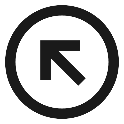 Arrow left up circle icon, line style, from TDesign Icons