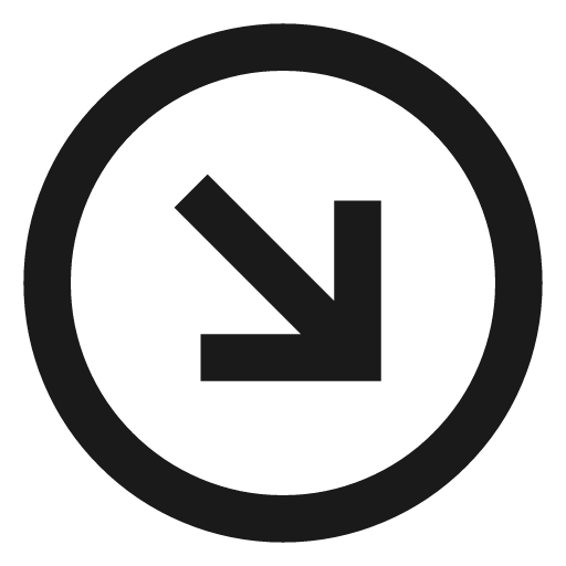 Arrow right down circle icon, line style, from TDesign Icons