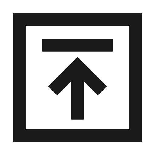 Backtop rectangle icon, line style, from TDesign Icons