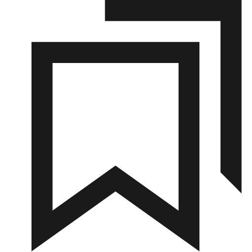 Bookmark double icon, line style, from TDesign Icons