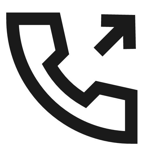 Call forwarded icon, line style, from TDesign Icons