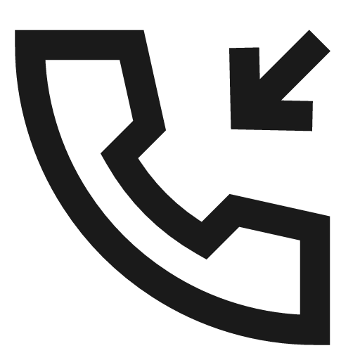 Call incoming icon, line style, from TDesign Icons