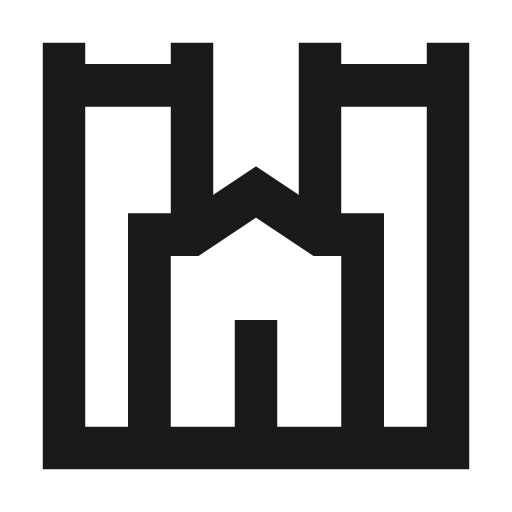 Castle 5 icon, line style, from TDesign Icons
