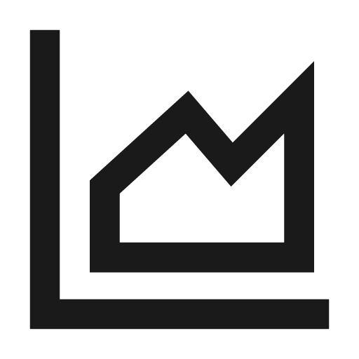 Chart area icon, line style, from TDesign Icons