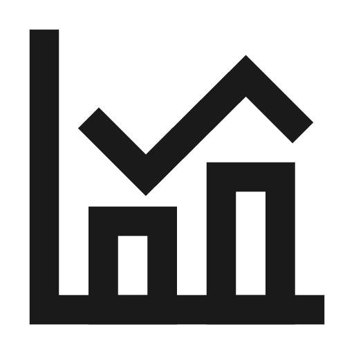 Chart combo icon, line style, from TDesign Icons