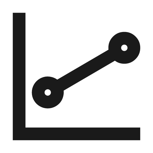 Chart line data icon, line style, from TDesign Icons