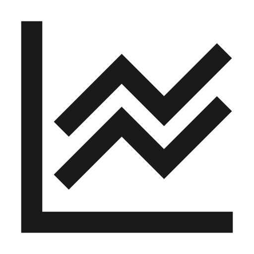 Chart line multi icon, line style, from TDesign Icons