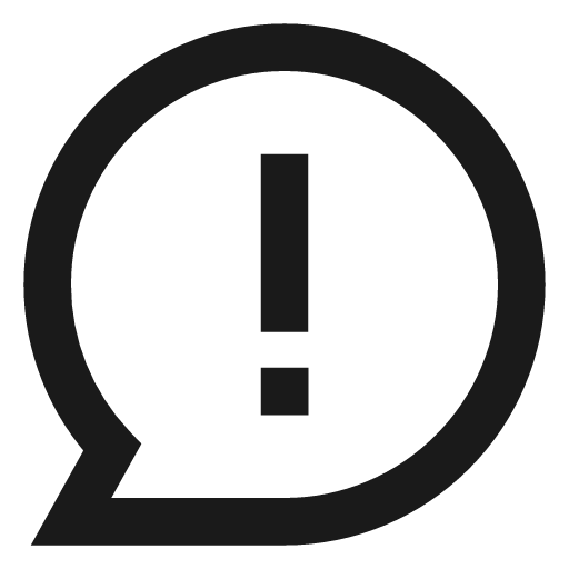 Chat bubble error icon, line style, from TDesign Icons