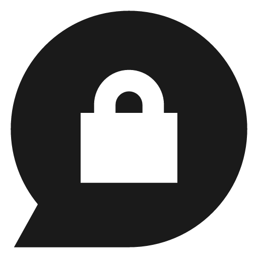 Chat bubble locked filled icon, filled style, from TDesign Icons
