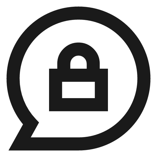 Chat bubble locked icon, line style, from TDesign Icons