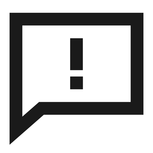 Chat error icon, line style, from TDesign Icons