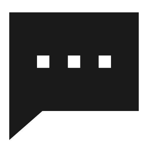 Chat message filled icon, filled style, from TDesign Icons