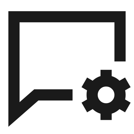 Chat setting icon, line style, from TDesign Icons