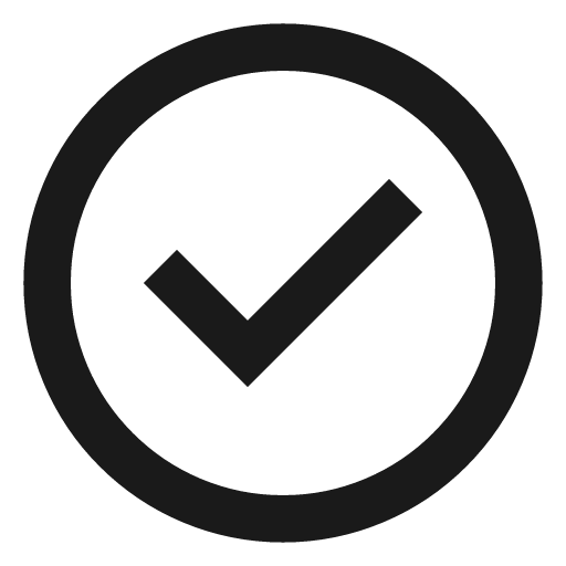 Check circle icon, line style, from TDesign Icons
