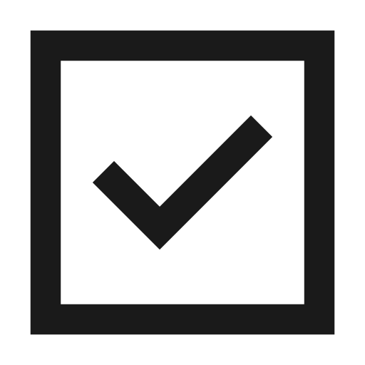 Check rectangle icon, line style, from TDesign Icons